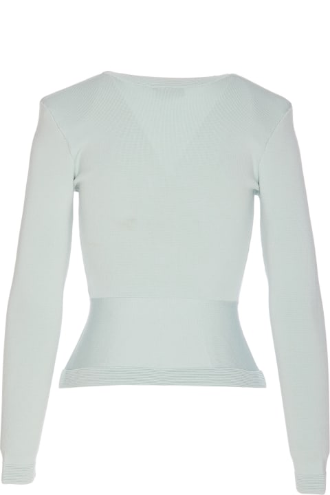 Elisabetta Franchi Sweaters for Women Elisabetta Franchi Light Blue Tricot Sweater