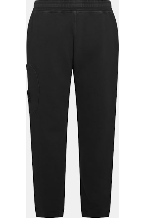 Stone Island الملابس لـ القسم الرجالي Stone Island Black Cotton Pants