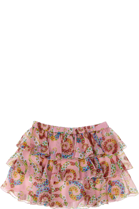 Bottoms for Girls Versace 'geo Poly Barocco Flower' Skirt