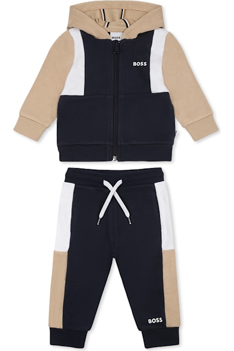 Homeware Hugo Boss Blue Suit For Baby Boy With Logo