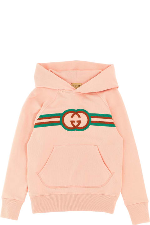 Gucci for Boys Gucci Logo Embroidery Hoodie