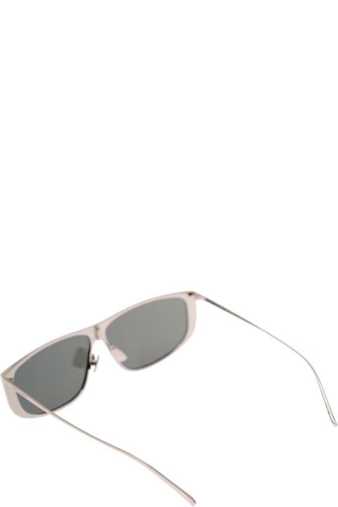 ウィメンズ Saint Laurentのアイウェア Saint Laurent Sl 605 Luna Sunglasses In Silver-tone Acetate Woman