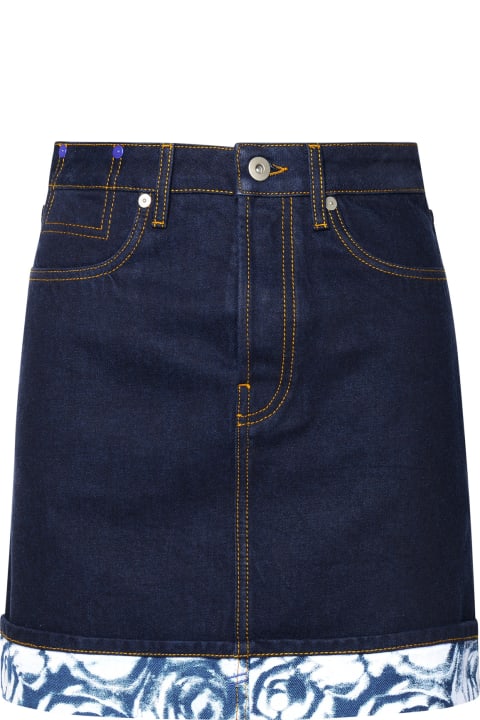 Burberry Skirts for Women Burberry Indigo Blue Cotton Miniskirt