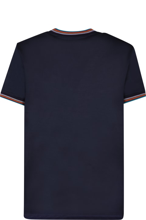 Paul Smith Topwear for Men Paul Smith Stripe Detail Cotton T-shirt