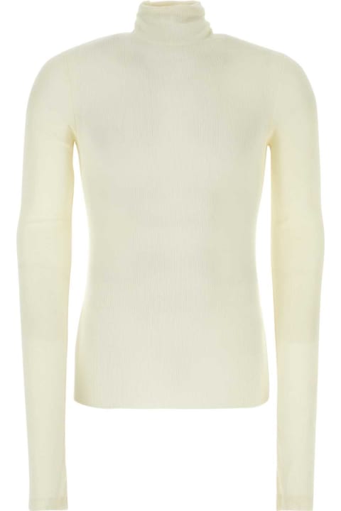 Ami Alexandre Mattiussi Sweaters for Women Ami Alexandre Mattiussi Ivory Viscose Blend T-shirt
