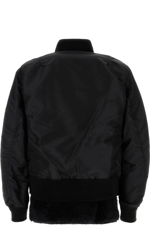 Sacai Coats & Jackets for Women Sacai Black Nylon Bombe Jacket