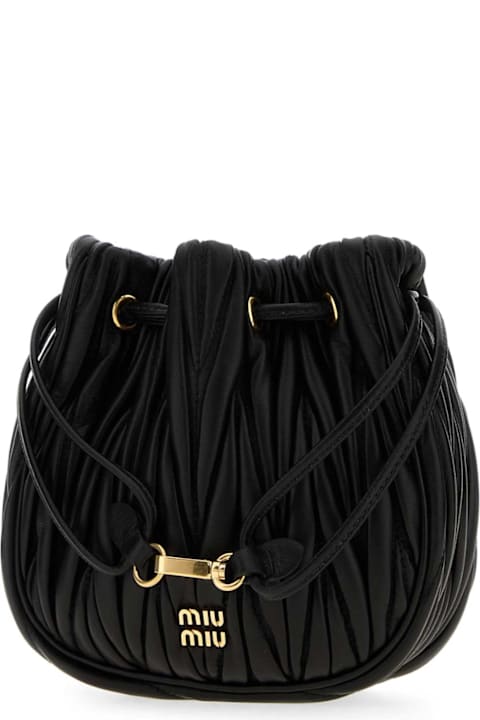 Miu Miu Black Nappa Leather Pouch