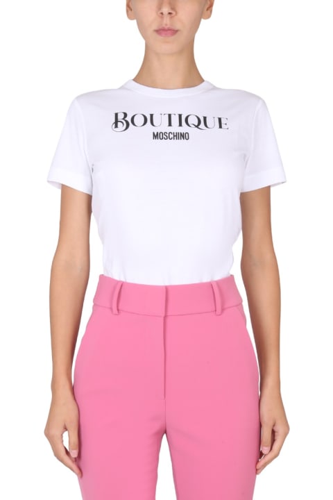 Boutique Moschino Clothing for Women Boutique Moschino Logo Print T-shirt