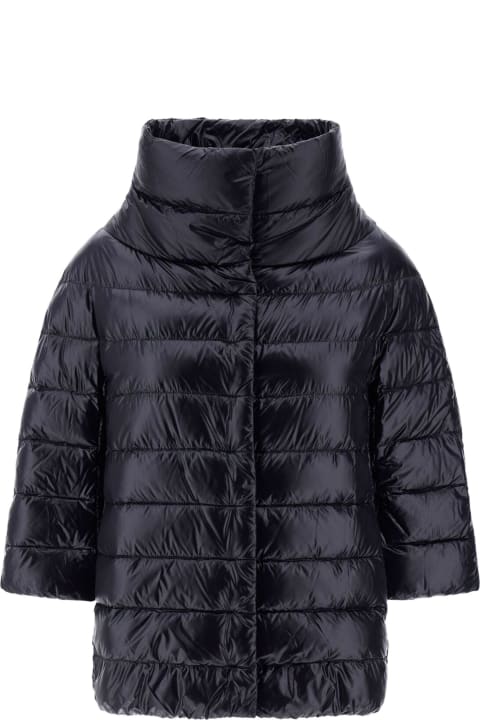 Homeware Herno Black Nylon Aminta Cape