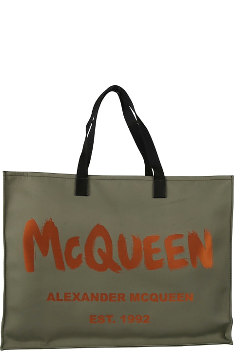 Totes for Men Alexander McQueen Logo Tote Bag