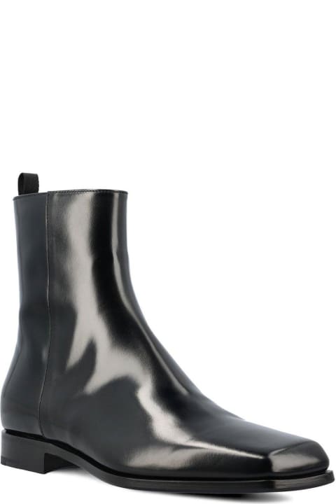 Boots for Women Prada Square-toe Zipped Boots