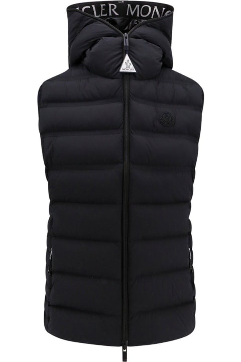 Moncler Coats & Jackets for Women Moncler Logo Patch Zip-up Gilet