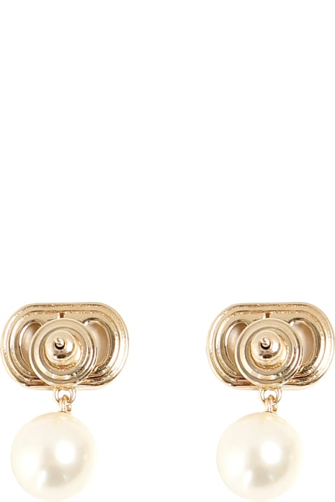 Valentino Garavani Jewelry for Women Valentino Garavani Ovalette Earrings In Metal And Swarovski Pearls