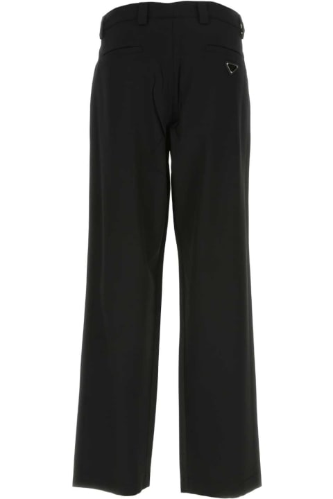 Prada Pants for Men Prada Black Wool Wide-leg Pant