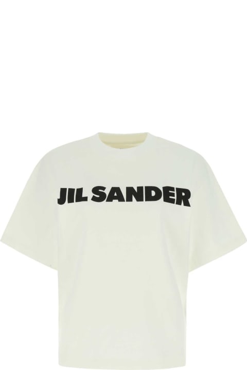 Jil Sander for Women Jil Sander Ivory Cotton T-shirt