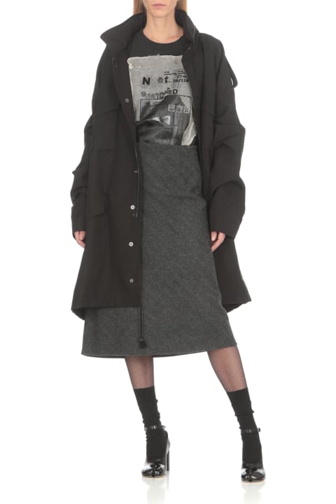 Coats & Jackets for Women Maison Margiela High-neck Oversized Logo Raincoat