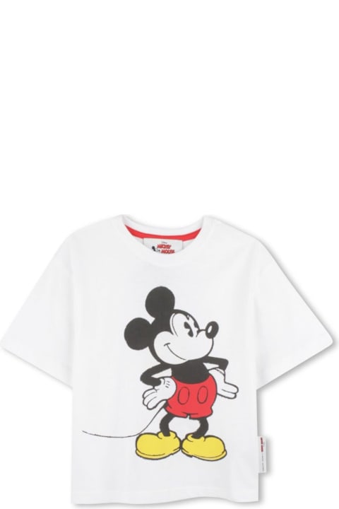 Marc Jacobs T-Shirts & Polo Shirts for Women Marc Jacobs White Crewneck T-shirt With Maxi Logo Print On Front And Rear In Cotton Boy
