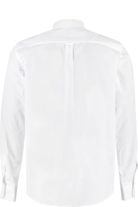 Maison Kitsuné Shirts for Men Maison Kitsuné Logo Embroidered Buttoned Shirt