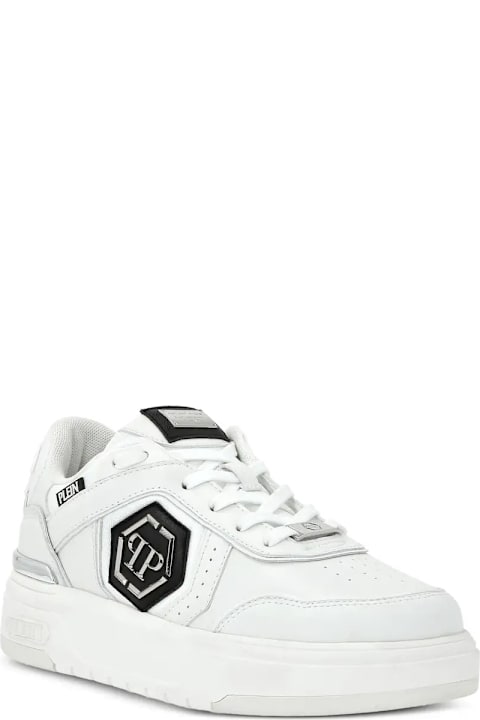 Philipp Plein for Kids Philipp Plein White Lo-top Sneakers Sk8r Plein Low