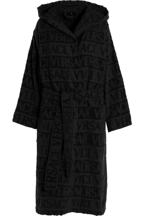 Sequin Logo Bathrobe