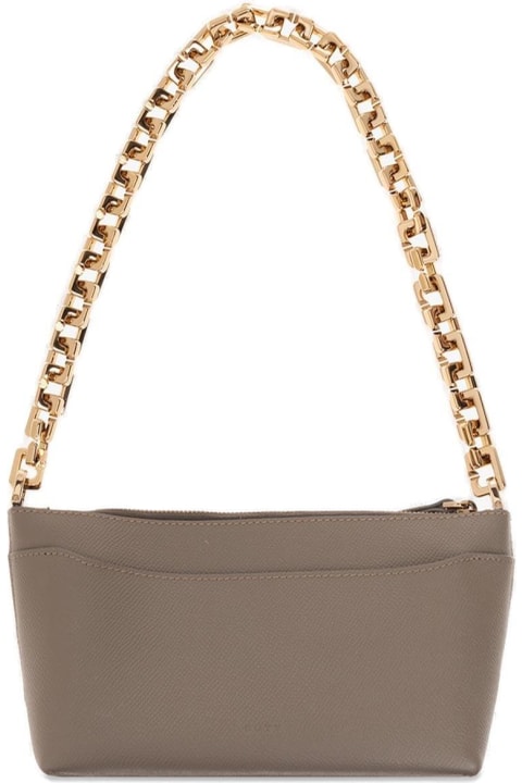 Pouchette Buckle Detailed Chained Shoulder Bag
