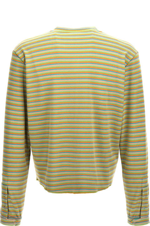 Bluemarble Sweaters for Men Bluemarble 'peach Skin Stripe Henley' Sweater
