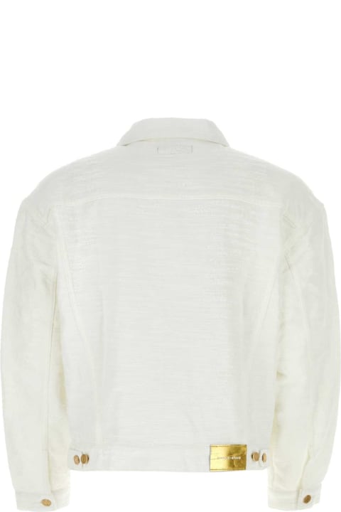 Purple Brand Coats & Jackets for Men Purple Brand White Denim P027 Jacket