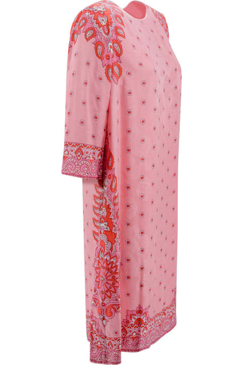 أدوات منزلية Etro Paisley Print Silk Blend Tunic Dress