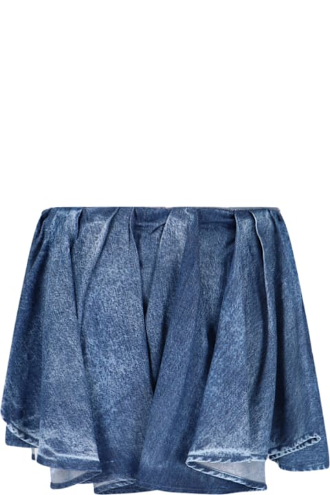 Diesel for Women Diesel Draped Denim Mini Skirt