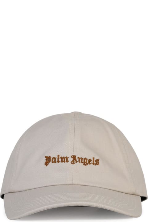 Accessories for Men Palm Angels Beige Cotton Cap