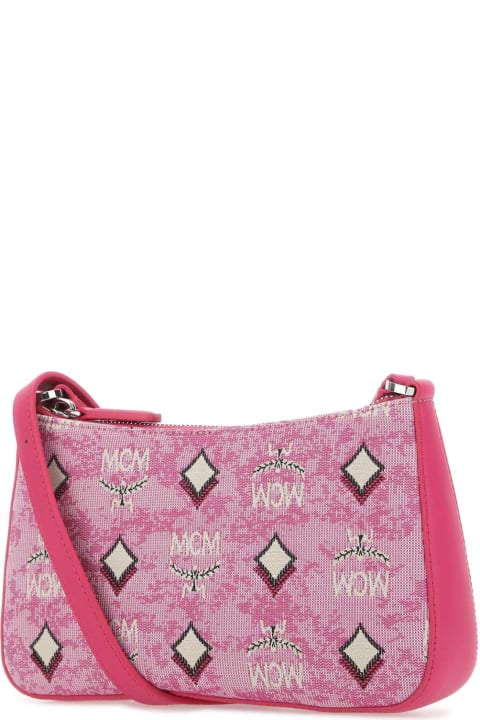 MCM for Women MCM Embroidered Canvas Aren Crossbody Bag