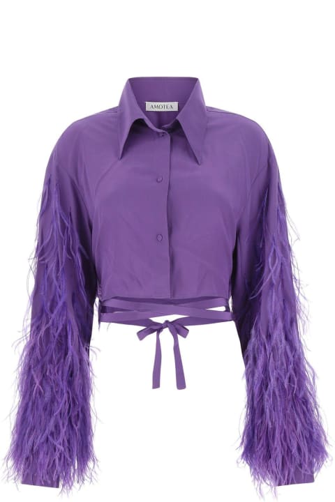 Purple Crepe Marta Shirt