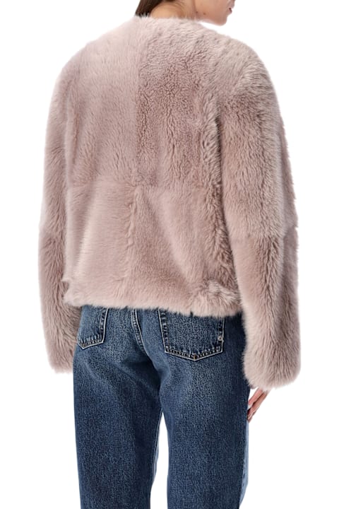 أدوات منزلية STAND STUDIO Stand Studio Halle Patchwork Faux Fur Jacket