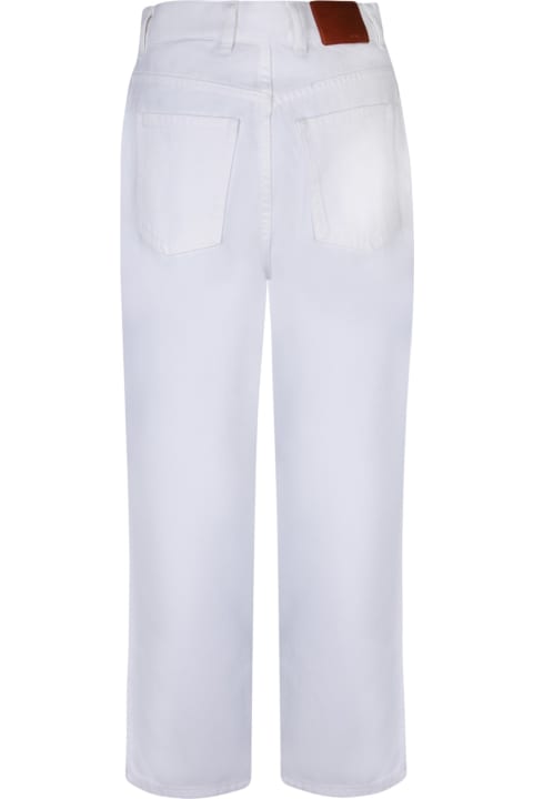 Pants & Shorts for Women Moncler Logo Patch Straight Leg Trousers