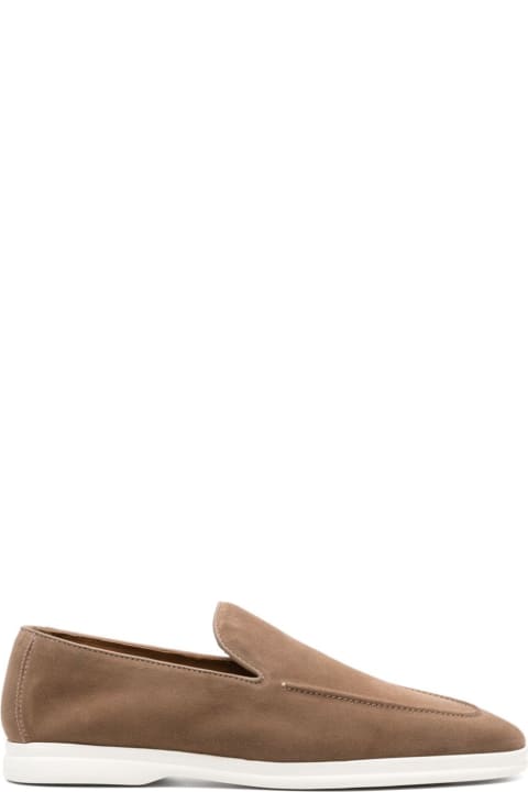 Doucal's Loafers & Boat Shoes for Women Doucal's Dark Beige Suede Loafers