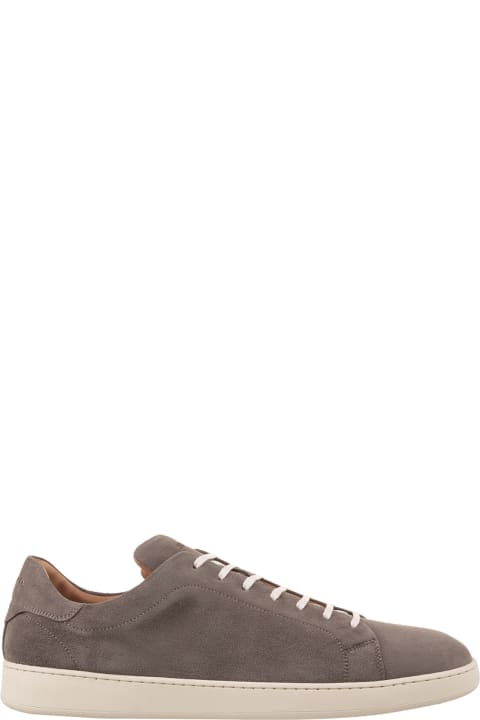 Fashion for Men Kiton Taupe Suede Low Sneakers