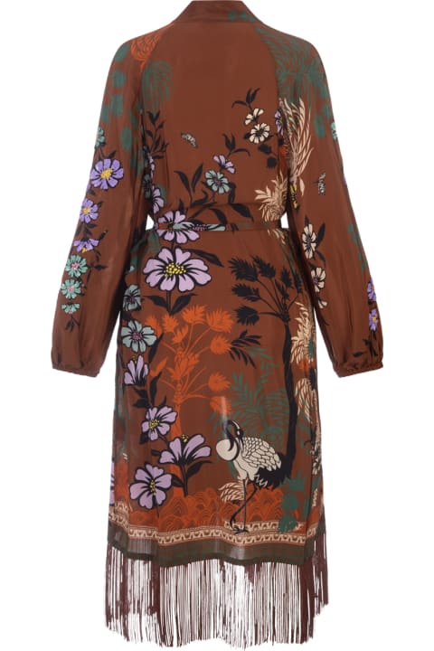 Anjuna فساتين لـ السيدات Anjuna Wally Kimono Dress In Brown