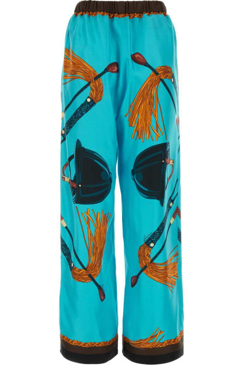 Gucci Pants & Shorts for Women Gucci Printed Twill Pant