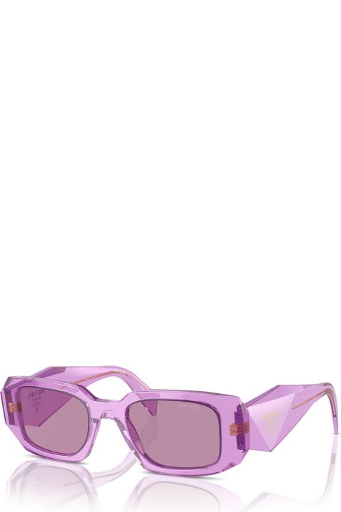 Prada Eyewear Eyewear for Women Prada Eyewear Pr 17ws Transparent Amethyst Sunglasses