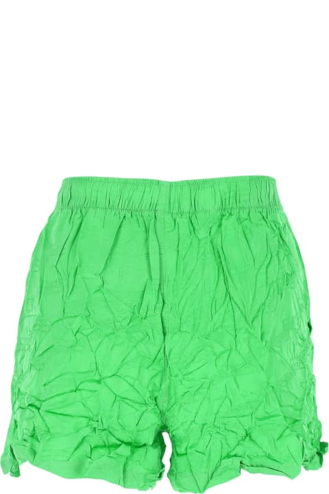 Balenciaga Women Balenciaga Fluo Green Viscose Shorts