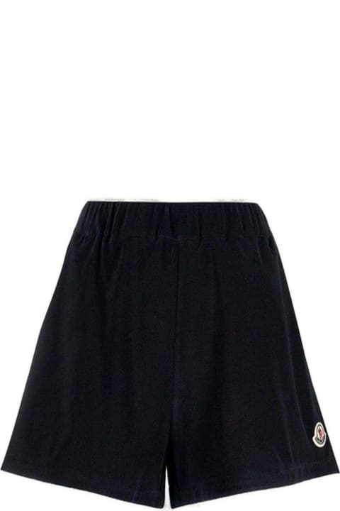 Moncler Womenのセール Moncler Logo Patch Elasticated Waist Shorts