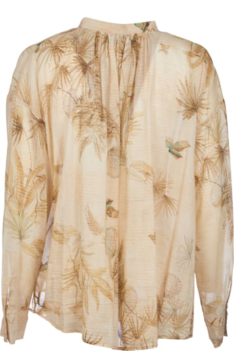 Homeware Forte_Forte Band Collar Floral Printed Shirt