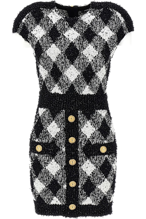 Balmain Dresses for Women Balmain Vichy Tweed Dress