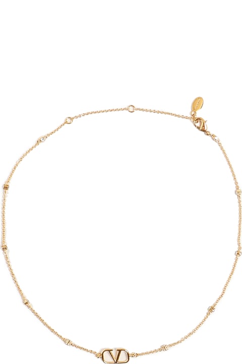 Valentino Garavani Jewelry for Women Valentino Garavani Vlogo Signature Necklace With Swarovski® Crystals