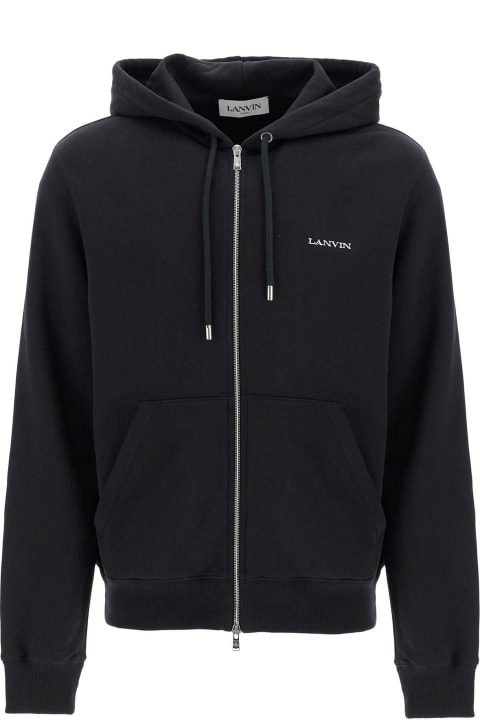 Lanvin سترات صوف وبدل رياضية لـ القسم الرجالي Lanvin Hooded Sweatshirt With Zipper