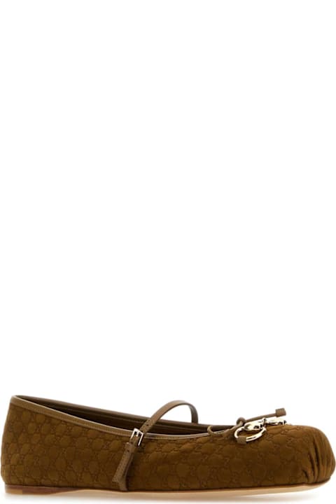 أدوات منزلية Gucci Biscuit Suede Ballerinas