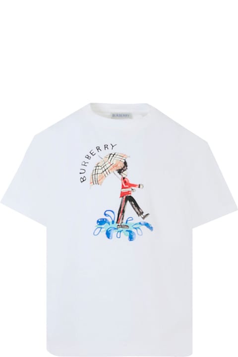 Homeware Burberry White T-shirt For Kids With Toy Soldier