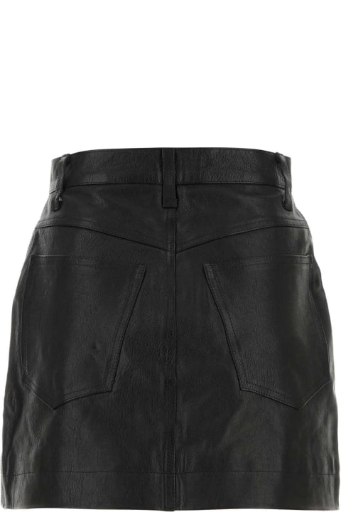 ウィメンズ RE/DONEのウェア RE/DONE Black Leather Mini Skirt