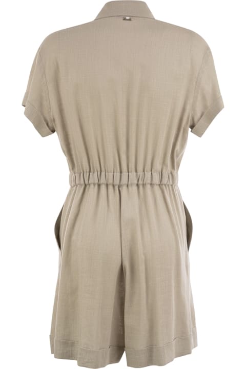 Herno Jumpsuits for Women Herno Chemisier Jumpsuit With Drawstring