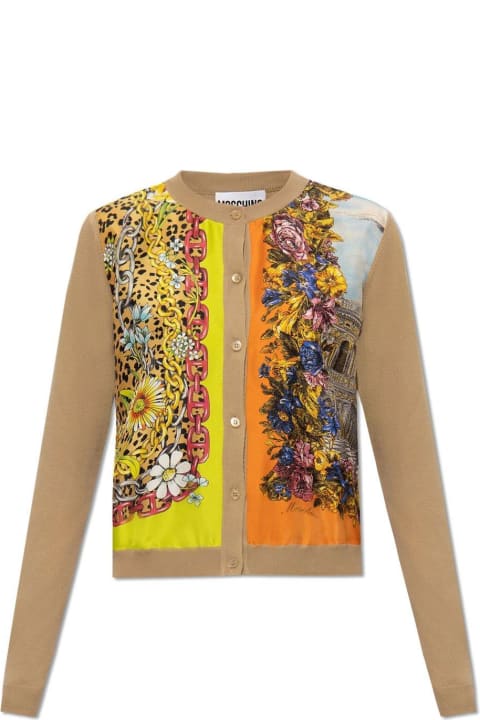 Moschino Sweaters for Women Moschino Decorative Print Button-up Cardigan